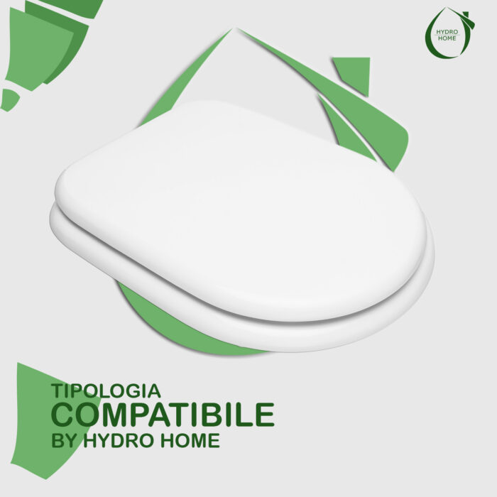 Copriwater Metro Flaminia legno rivestito in resina poliestere bianco - immagine 3