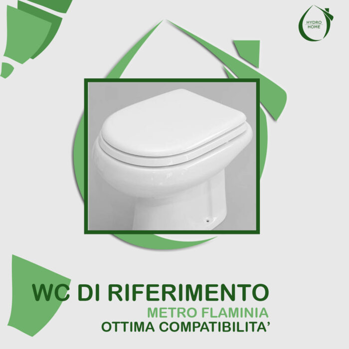 Copriwater Metro Flaminia legno rivestito in resina poliestere bianco - immagine 5
