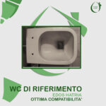 Copriwater Edos Hatria Spea legno rivestito in resina poliestere bianco - immagine 5