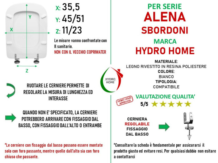 Copriwater Alena Sbordoni legno rivestito in resina poliestere bianco - immagine 2