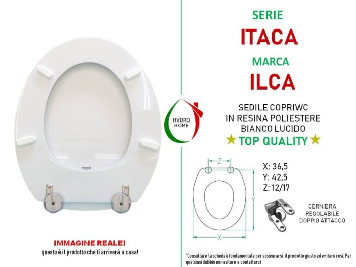 Copriwater Itaca Ilca legno rivestito in resina poliestere bianco - immagine 2