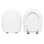 Copriwater Arianna New Globo legno rivestito in resina poliestere bianco