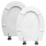 Copriwater Tonda Ideal Standard legno rivestito in resina poliestere bianco