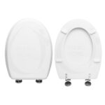 Copriwater Lft Spazio Simas legno rivestito in resina poliestere bianco