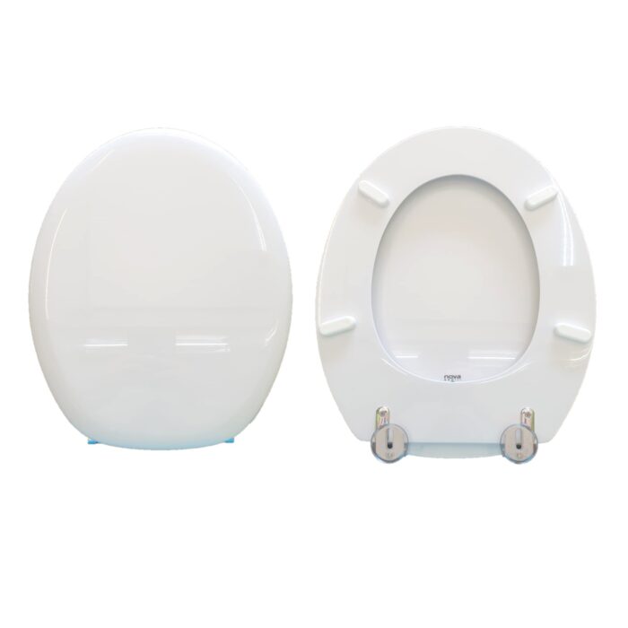 Copriwater Majorca Europa legno rivestito in resina poliestere bianco - immagine 1