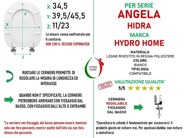 Copriwater Angela Hidra legno rivestito in resina poliestere bianco - immagine 2
