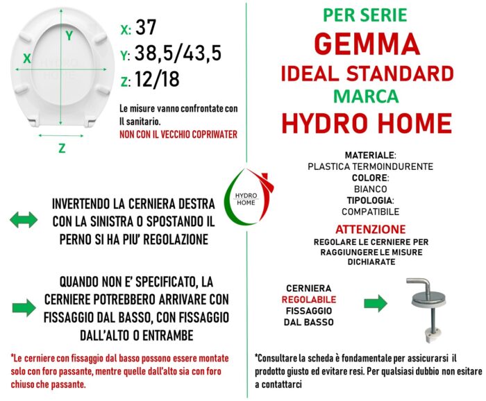 Copriwater Gemma Ideal Standard termoindurente bianco - immagine 2