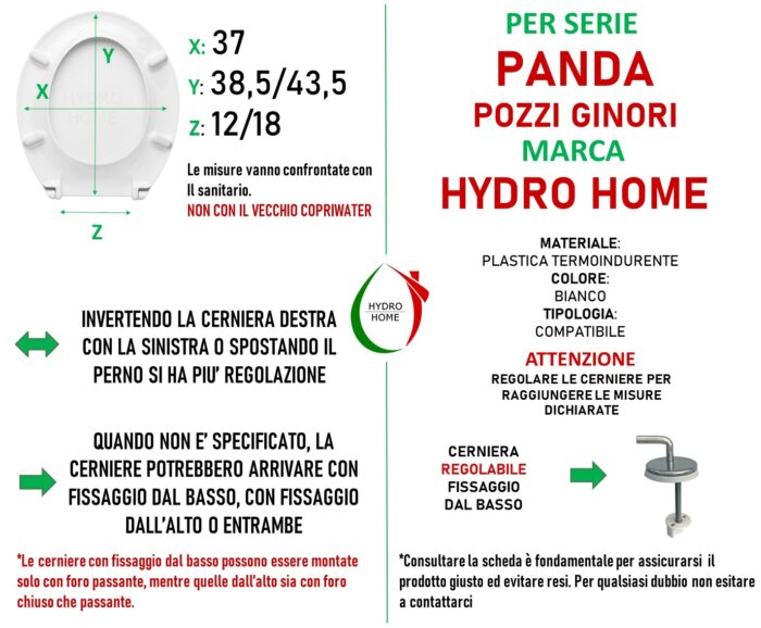 Copriwater Panda Pozzi Ginori termoindurente bianco - immagine 2