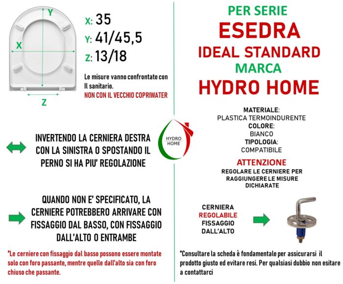 Copriwater Esedra Ideal Standard termoindurente bianco - immagine 2