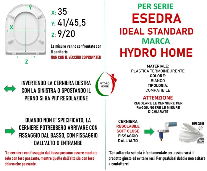 Copriwater Esedra Ideal Standard termoindurente bianco Soft Close - immagine 2