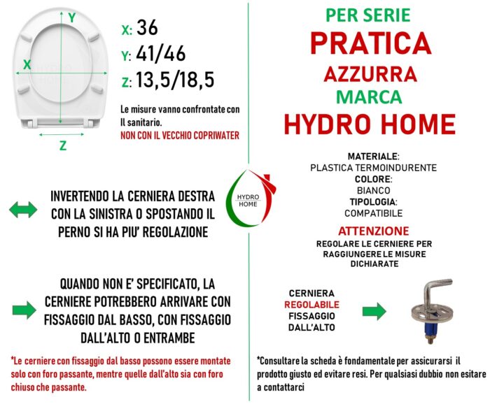 Copriwater Pratica Azzurra termoindurente bianco - immagine 2
