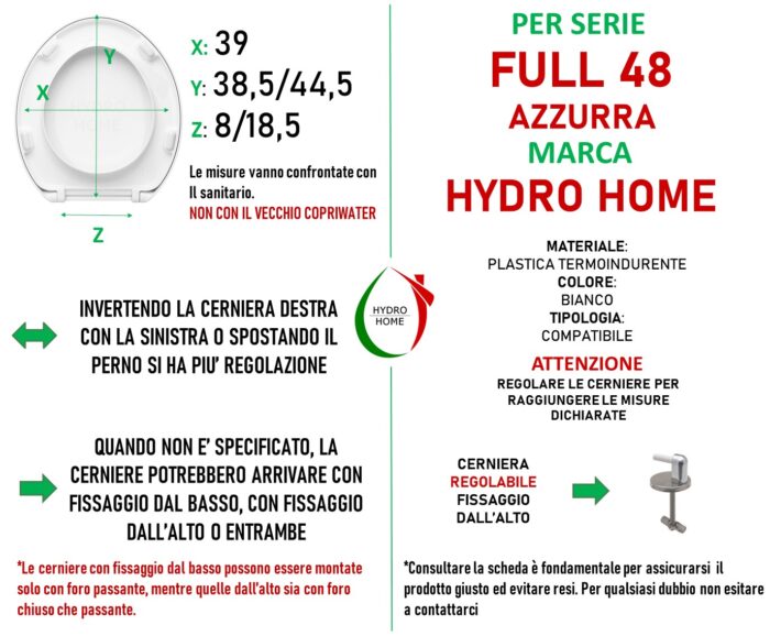 Copriwater Full 48 Azzurra termoindurente bianco - immagine 2