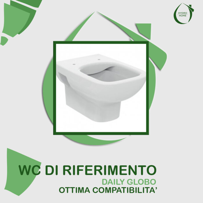 Copriwater Daily Globo legno rivestito in resina poliestere bianco - immagine 5