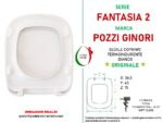 Copriwater Fantasia 2 Pozzi Ginori Geberit termoindurente bianco Soft Close Originale - immagine 2
