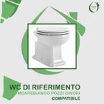 Copriwater Montebianco Pozzi Ginori legno rivestito in resina poliestere bianco - immagine 5