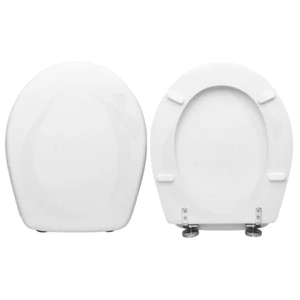 Copriwater Nido Hatria legno rivestito in resina poliestere bianco