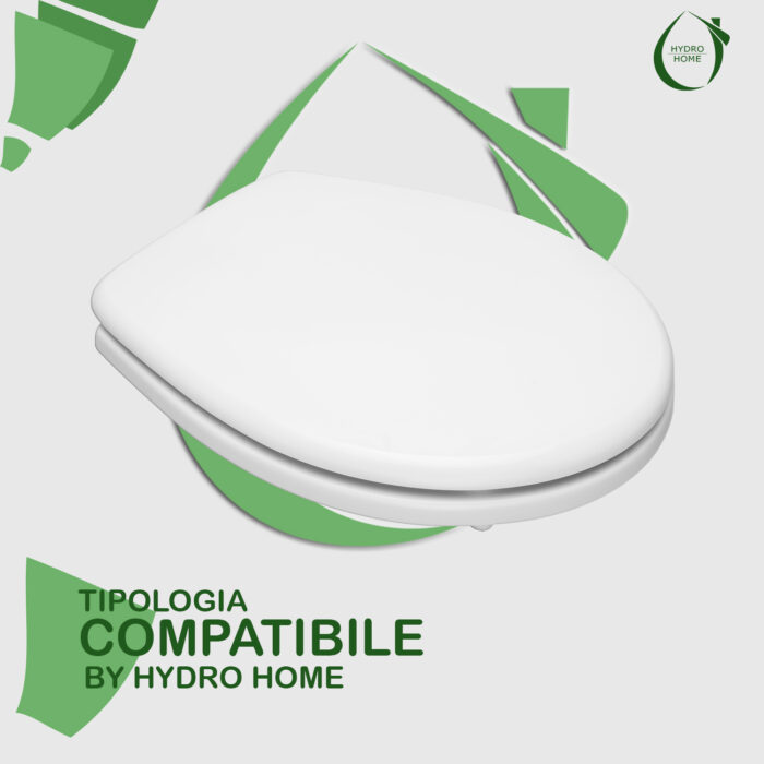 Copriwater Nido Hatria legno rivestito in resina poliestere bianco - immagine 3