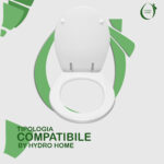 Copriwater Nido Hatria legno rivestito in resina poliestere bianco - immagine 4
