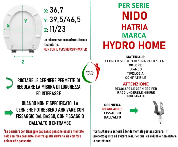 Copriwater Nido Hatria legno rivestito in resina poliestere bianco - immagine 2