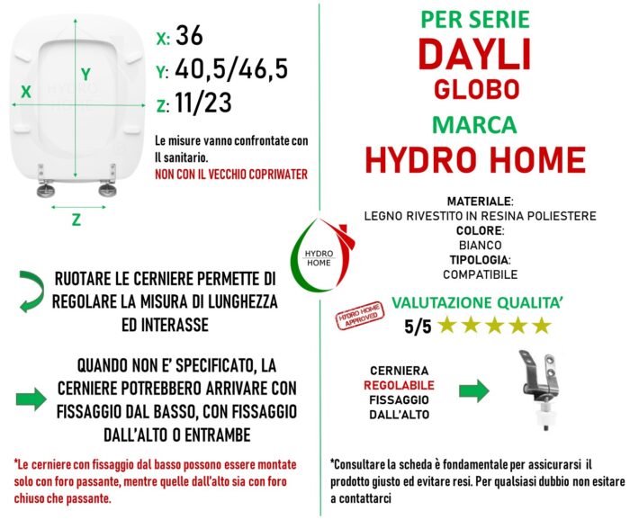Copriwater Daily Globo legno rivestito in resina poliestere bianco - immagine 2