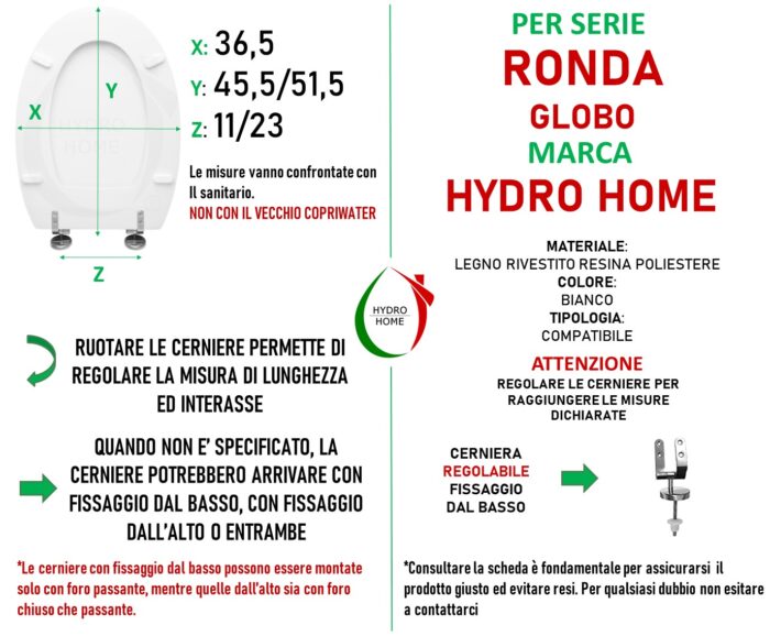 Copriwater Ronda Globo legno rivestito in resina poliestere bianco - immagine 2