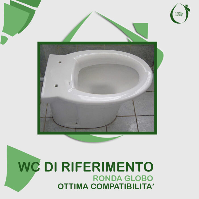 Copriwater Ronda Globo legno rivestito in resina poliestere bianco - immagine 5