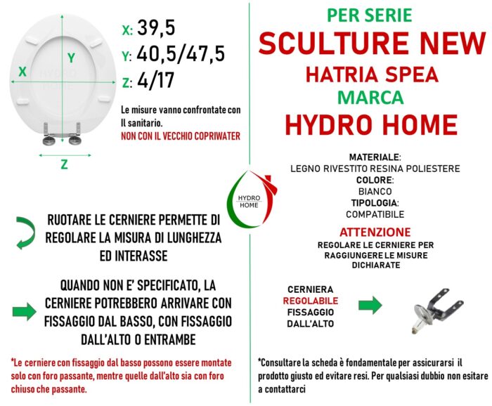 Copriwater Sculture 2 Hatria legno rivestito in resina poliestere bianco - immagine 2