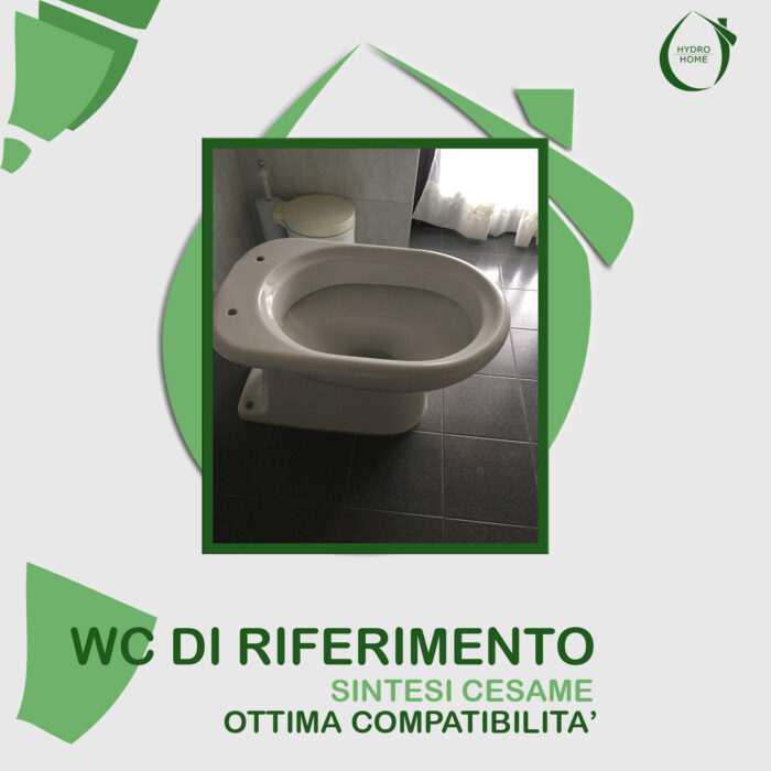 Copriwater Sintesi Cesame legno rivestito in resina poliestere bianco - immagine 5