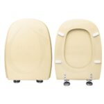 Copriwater Square Pozzi Ginori legno rivestito in resina poliestere Champagne