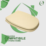 Copriwater Square Pozzi Ginori legno rivestito in resina poliestere Champagne - immagine 3