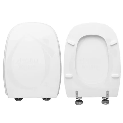 Copriwater Square Pozzi Ginori legno rivestito in resina poliestere bianco