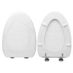 Copriwater Sweet Life Dolomite legno rivestito in resina poliestere bianco