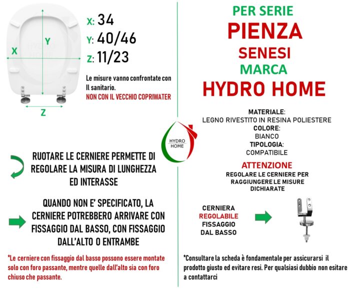 Copriwater Pienza Senesi legno rivestito in resina poliestere bianco - immagine 2