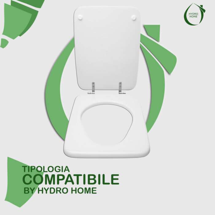 Copriwater Velara Ideal Standard legno rivestito in resina poliestere bianco - immagine 4