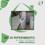 Copriwater XL Ideal Standard legno rivestito in resina poliestere bianco come originale - immagine 5
