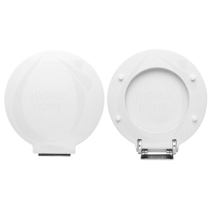 Copriwater You & Me Hatria legno rivestito in resina poliestere bianco Come Originale