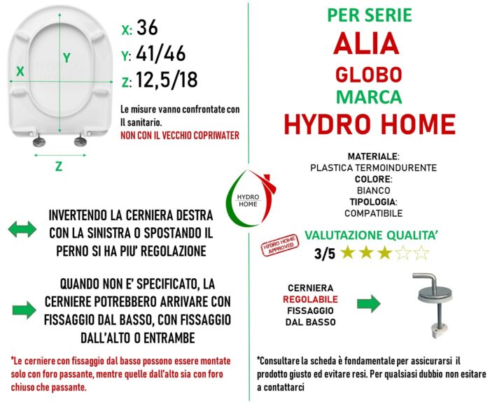Copriwater Alia Globo termoindurente bianco - immagine 2