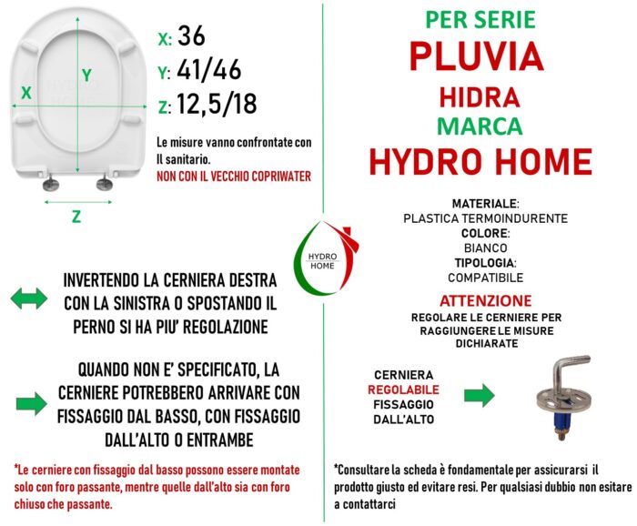 Copriwater Pluvia Hidra termoindurente bianco - immagine 2
