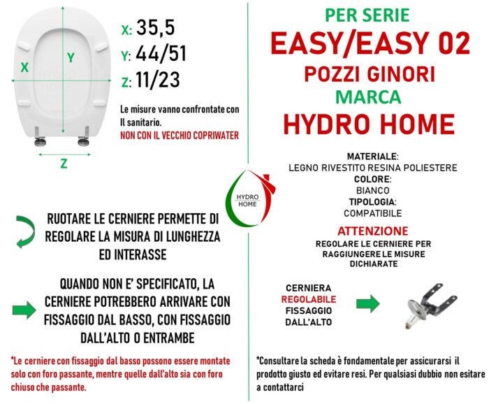 Copriwater Easy ed Easy 02 Pozzi Ginori legno rivestito in resina poliestere bianco - immagine 2