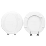 Copriwater Arkè Galassia legno rivestito in resina poliestere bianco