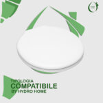 Copriwater Zen Azzurra legno rivestito in resina poliestere bianco - immagine 3