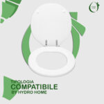 Copriwater Zen Azzurra legno rivestito in resina poliestere bianco - immagine 4