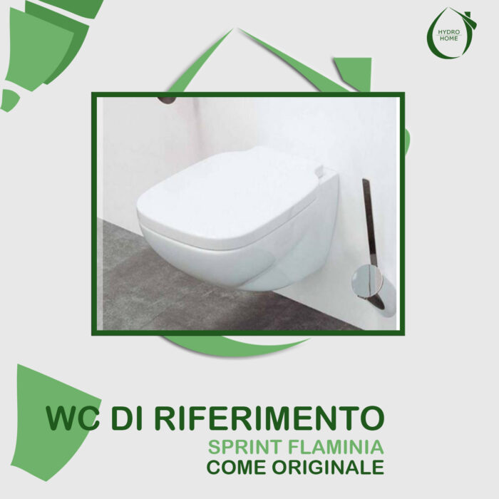 Copriwater Sprint Flaminia termoindurente avvolgente bianco come originale - immagine 5
