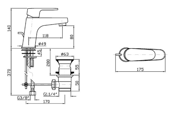 Miscelatore Lavabo serie Sun Zucchetti - immagine 2