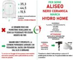 Copriwater Aliseo Nero Ceramica termoindurente Soft Close avvolgente bianco come originale - immagine 3