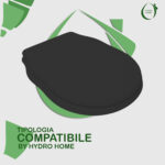 Copriwater Ellade Hidra legno rivestito in resina poliestere Nero - immagine 3