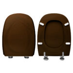 Copriwater Square Pozzi Ginori legno rivestito in resina poliestere Marrone