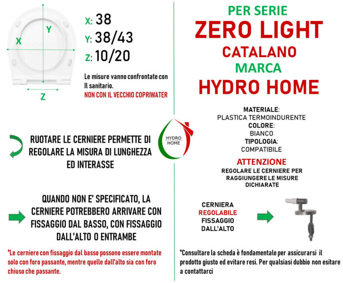 Copriwater Zero Light Catalano SLIM termoindurente bianco - immagine 2