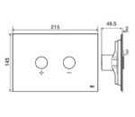 Placca doppio tasto Blink Oro Light Spazzolato cassetta incasso Oli - immagine 3