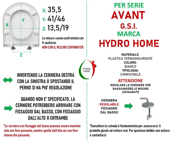 Copriwater Avant GSI termoindurente bianco - immagine 3